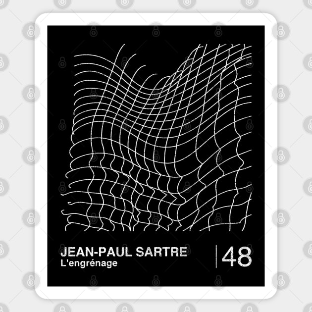 Jean-Paul Sartre / Minimalist Graphic Design Fan Artwork Magnet by saudade